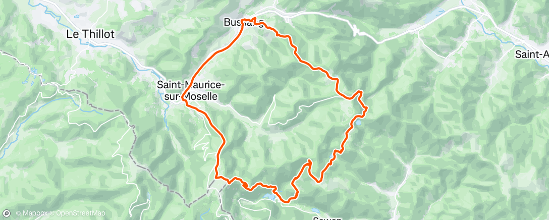 Map of the activity, Lunch Trail Run