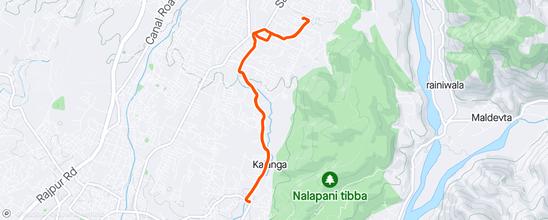 Map of the activity, Evening Ride ☀️🥵