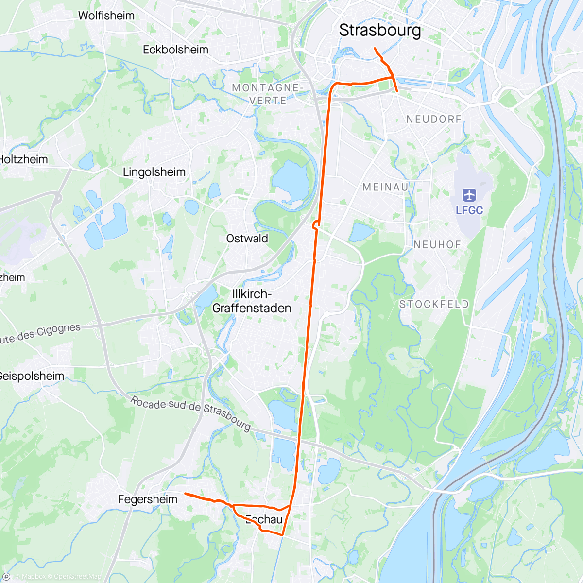 Map of the activity, Rookie cycling