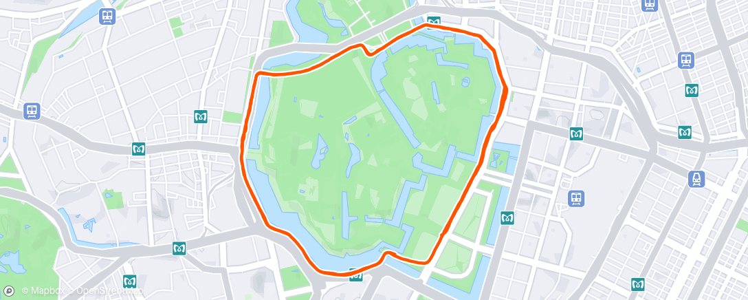 Map of the activity, 夕方のランニング