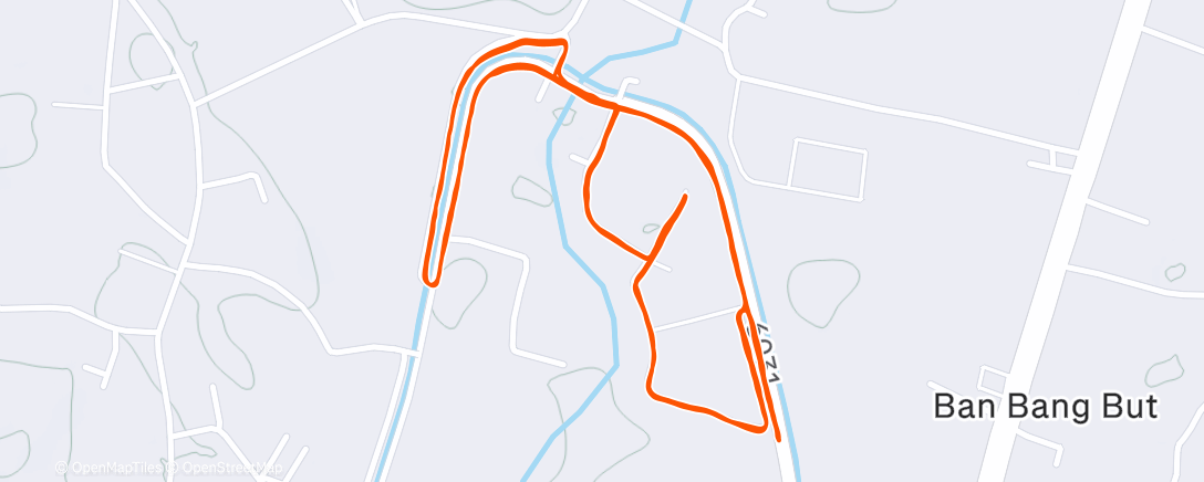 Map of the activity, Afternoon Run