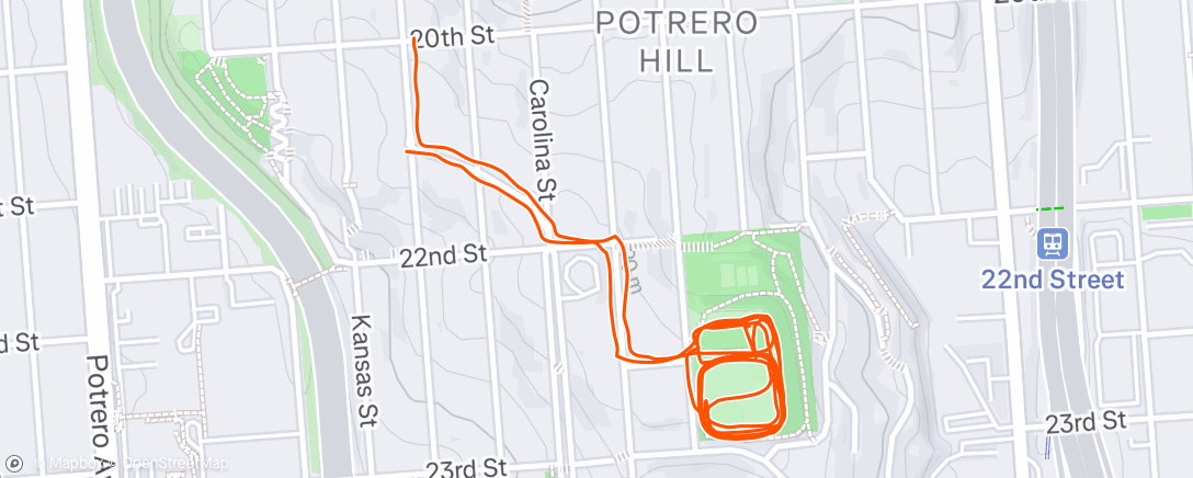 Map of the activity, Morning Walk