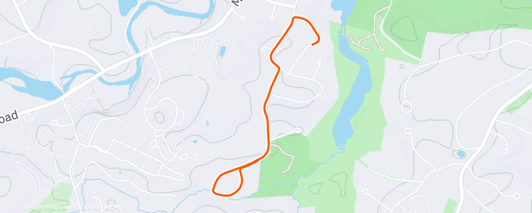 Map of the activity, Afternoon Trail Run