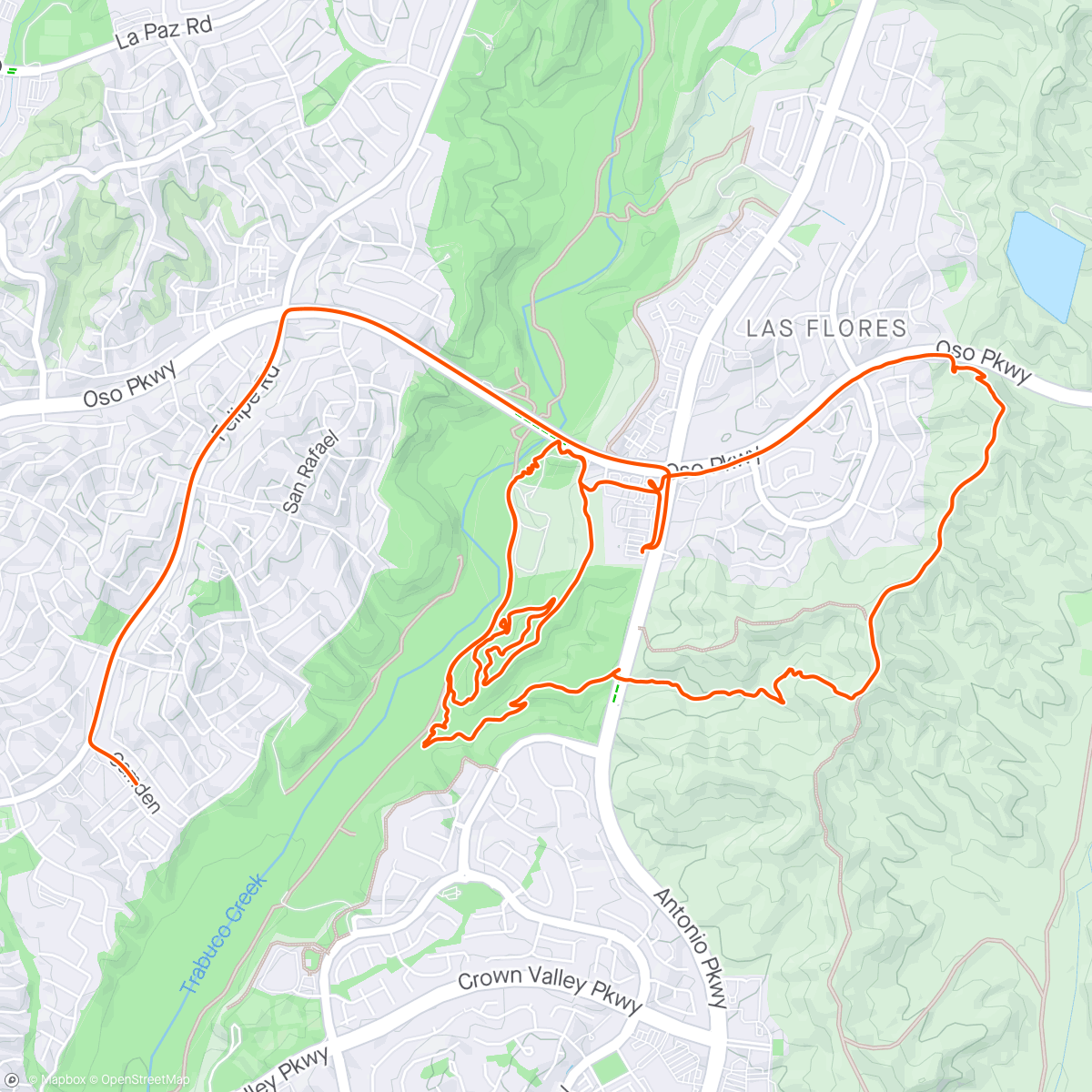 Map of the activity, Post Bowling Ride