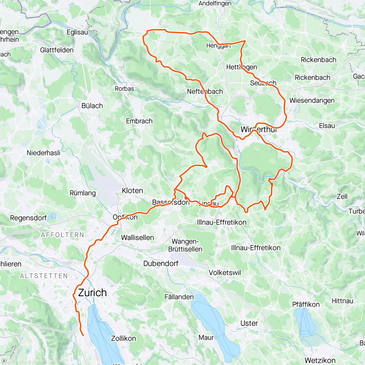 Map of the activity, Züri Velo Cup #ZVC #Winterthur