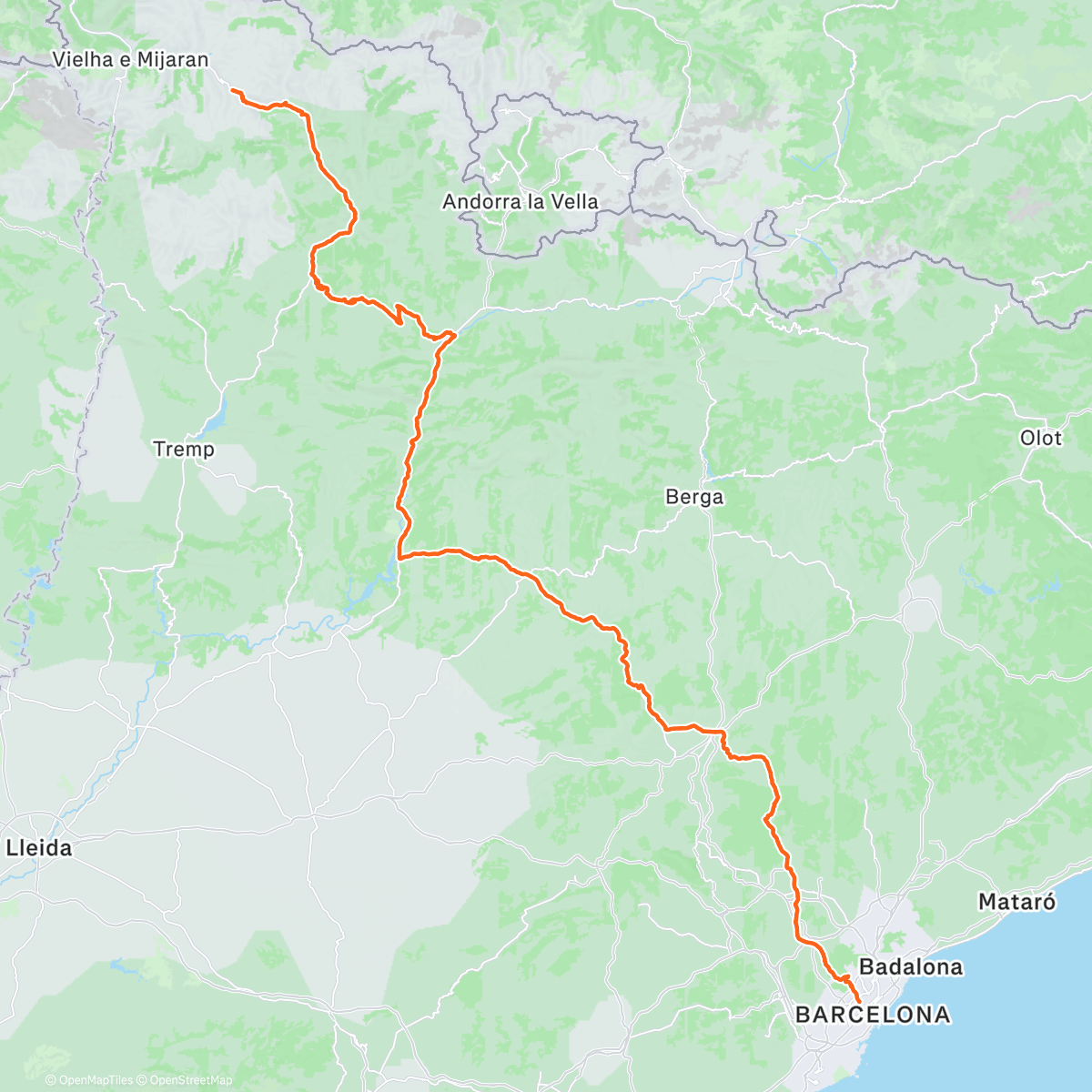 Map of the activity, #baddecisionsmakethebeststories BCN - Port de la Bonaigua  Velodrom By Gobik