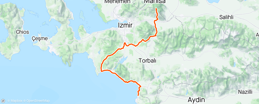 Mapa da atividade, Ronde van Turkije etappe 6