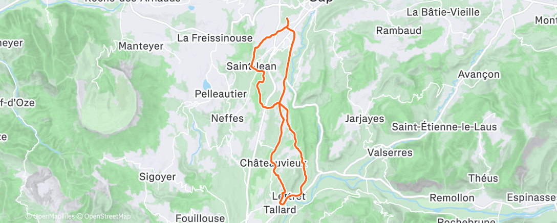Map of the activity, Endurance avec le Julio
