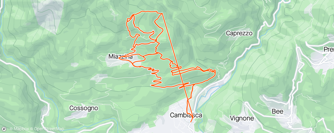Mapa da atividade, Sessione di e-mountain biking mattutina