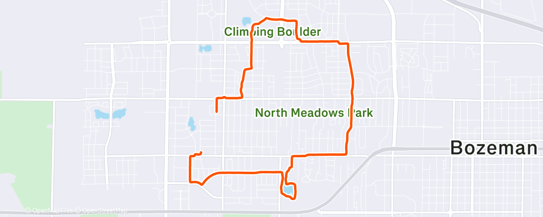 Map of the activity, Morning Run