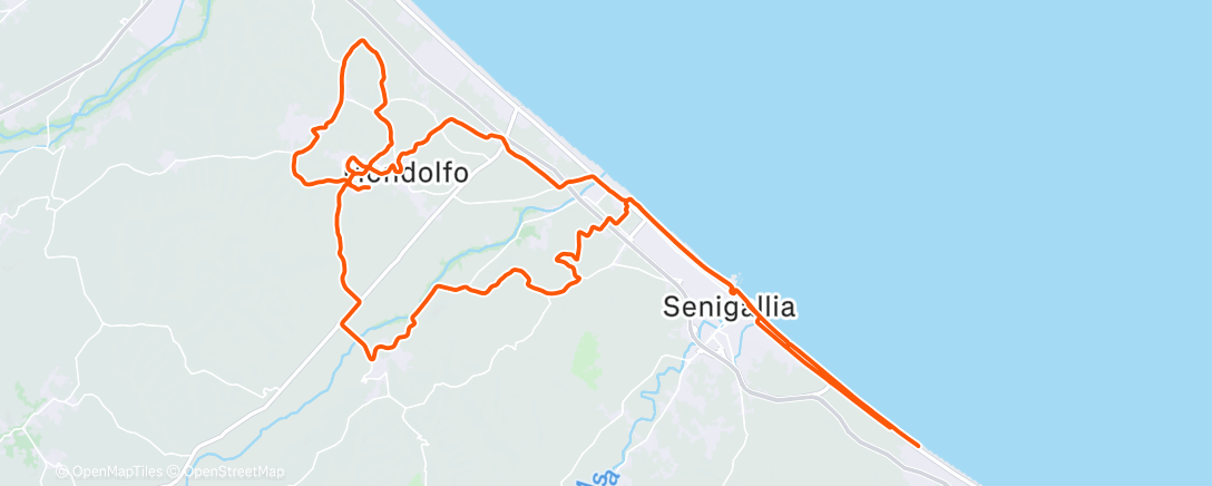 Карта физической активности (Sessione di mountain biking mattutina)