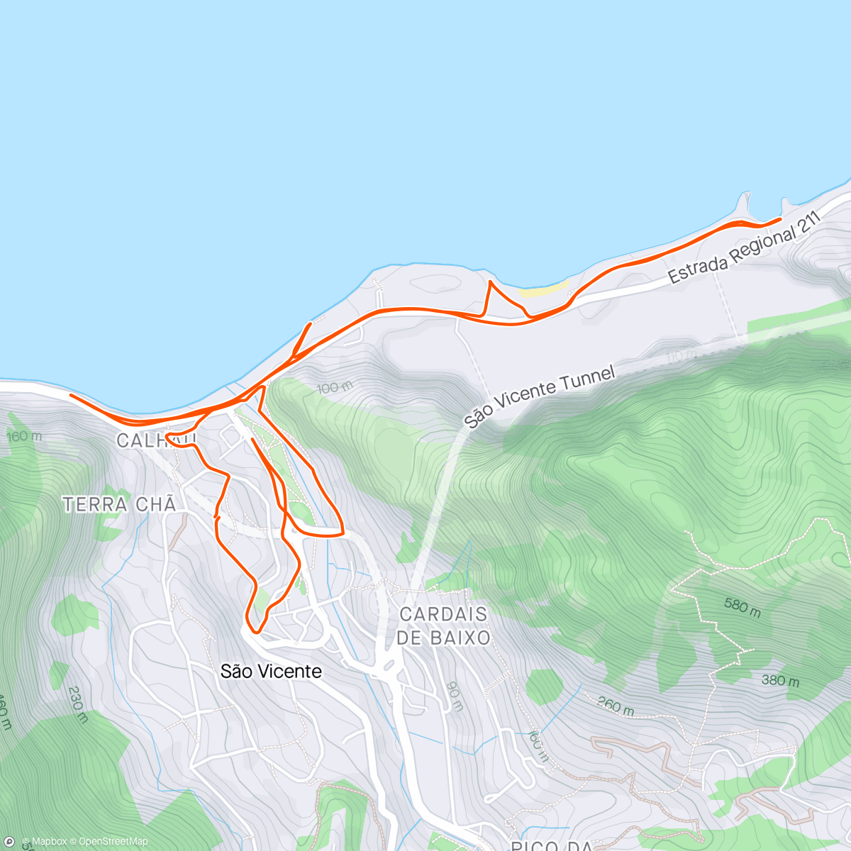Map of the activity, One last run 🙈 Madeira Trails in São Vicente