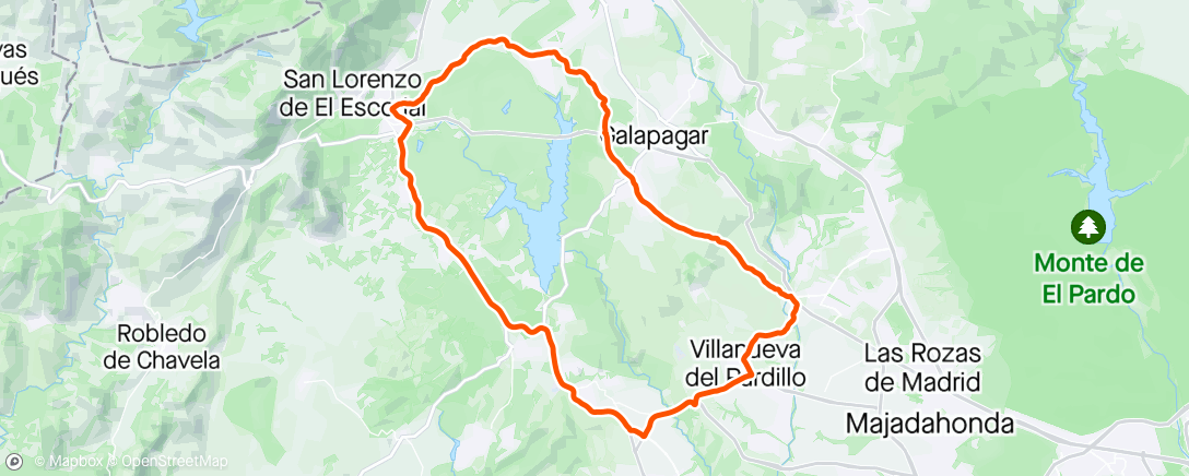 Map of the activity, Vuelta a Valmayor