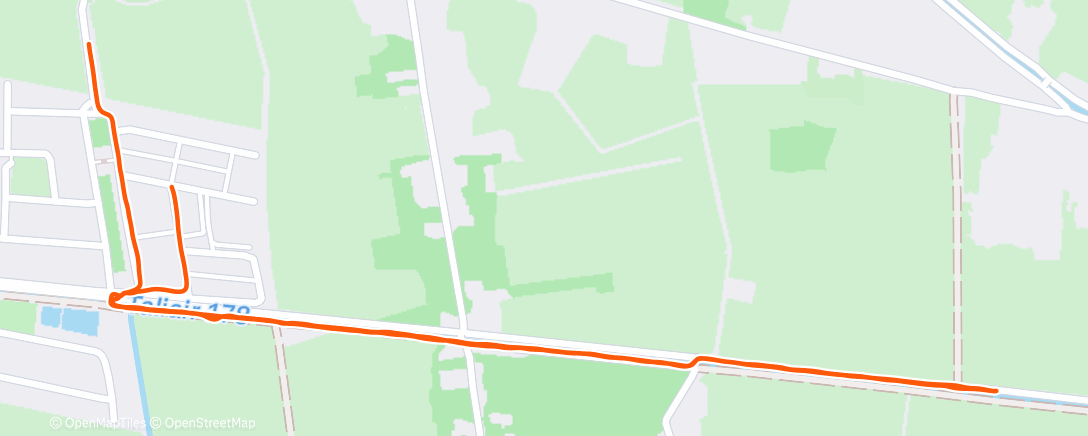 Map of the activity, Evening Run