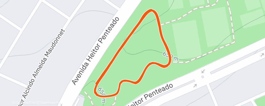 Map of the activity, Corrida matinal