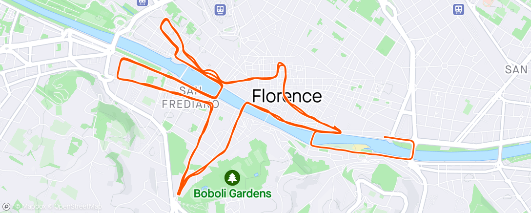 Map of the activity, Half Marathon Firenze