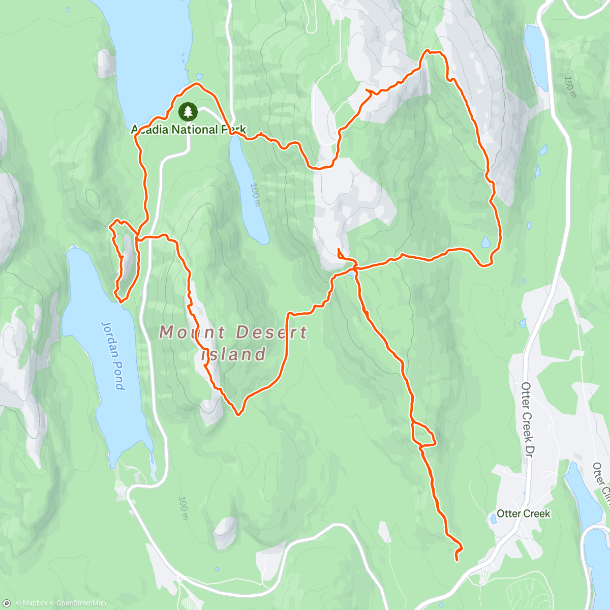 Map of the activity, Morning Hike - cotton t and glass lens style