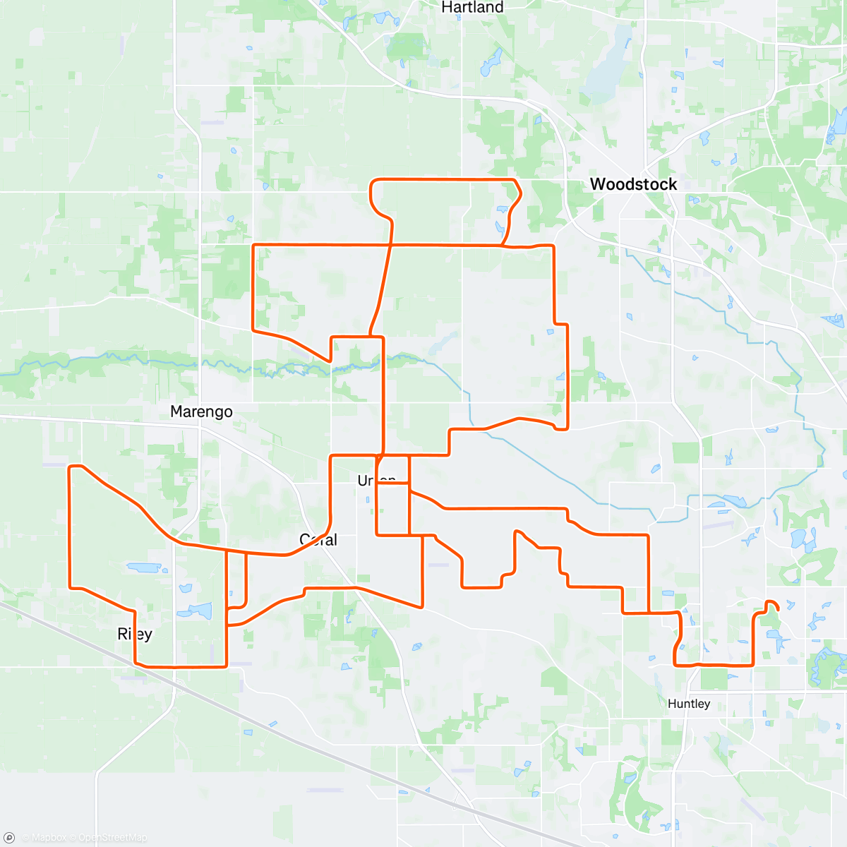 Map of the activity, McHenry 100