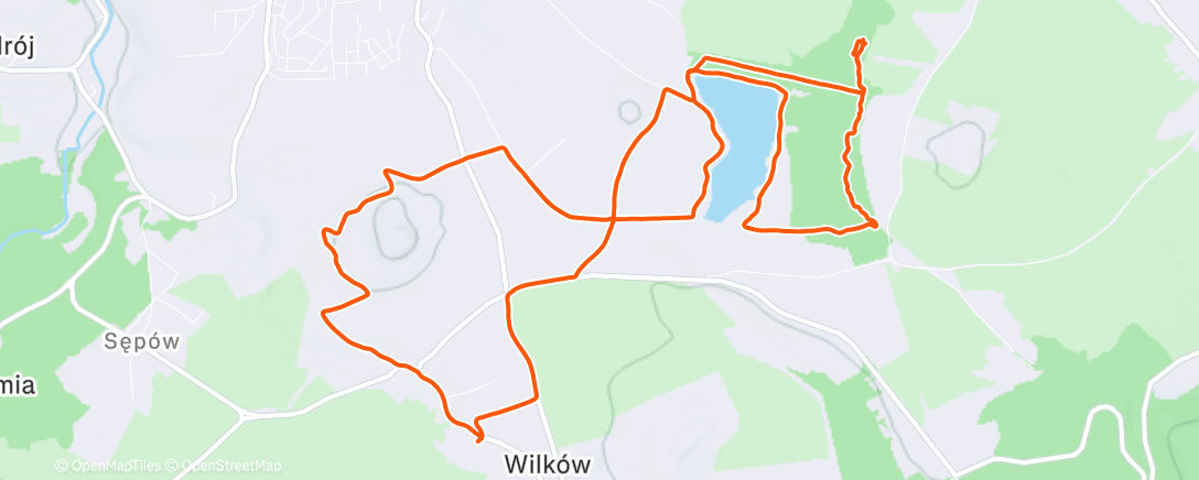 Map of the activity, Lunch Run
