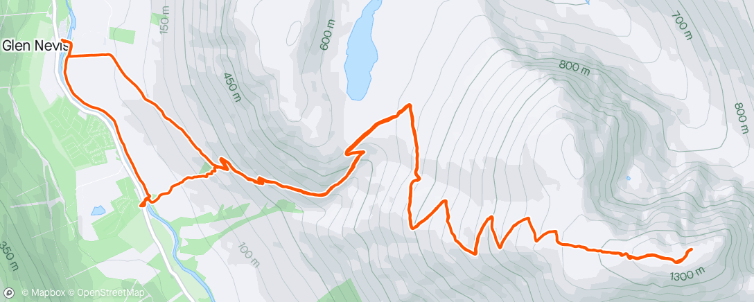 Map of the activity, Guiding Ben Nevis leg on N3P
