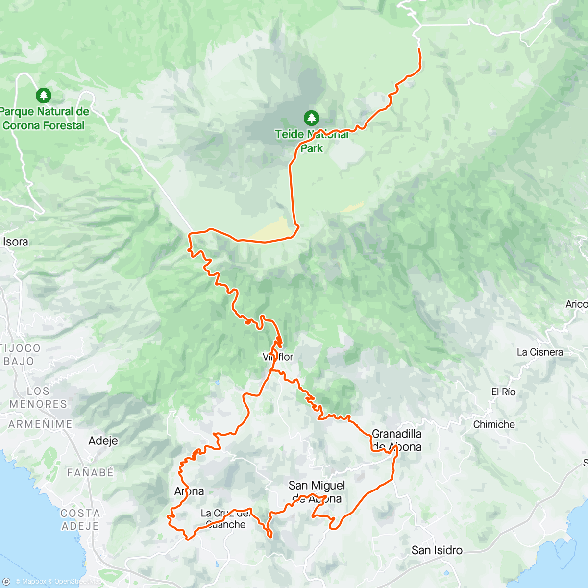 Map of the activity, Teide jour 9 🥵