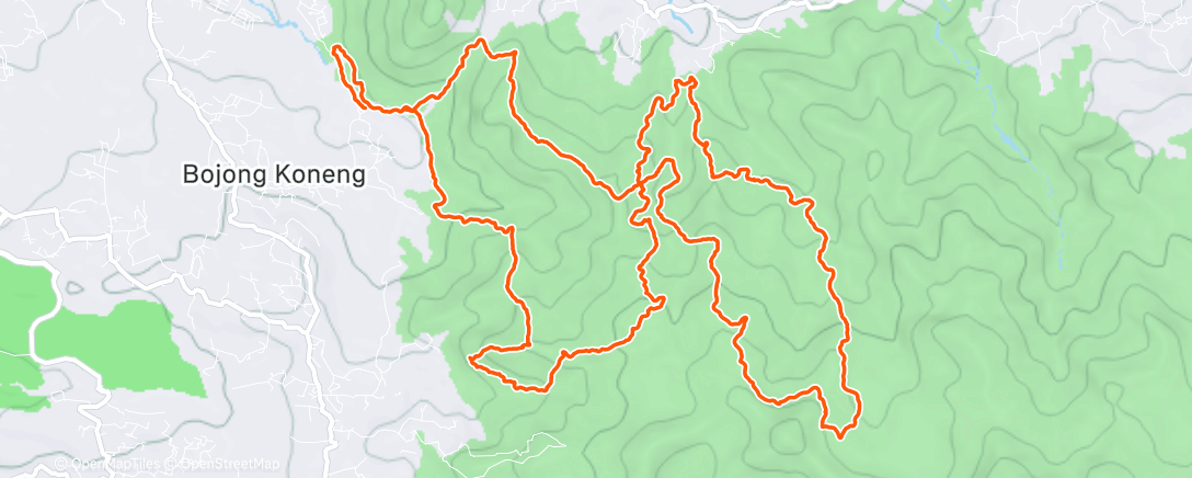 Map of the activity, Master trailrun
