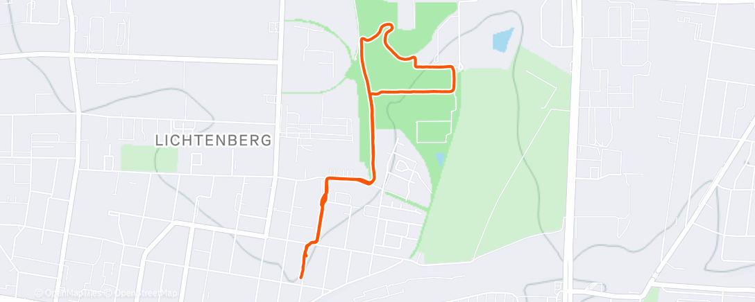 Map of the activity, Afternoon Walk