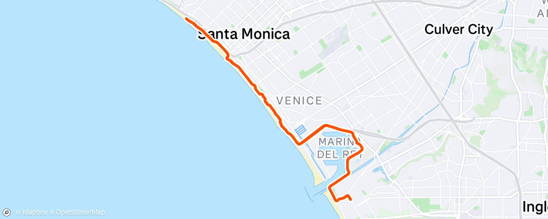 Map of the activity, Evening Ride