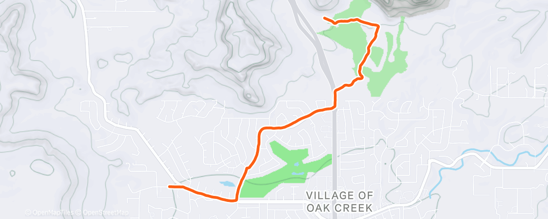 Map of the activity, Lunch Mountain Bike Ride