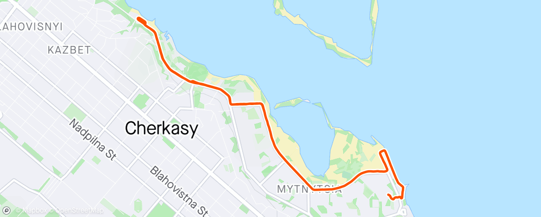 Mapa de la actividad (Ранковий біг.)