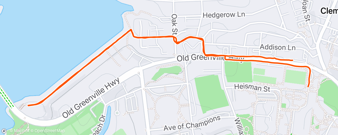 Map of the activity, Morning Walk