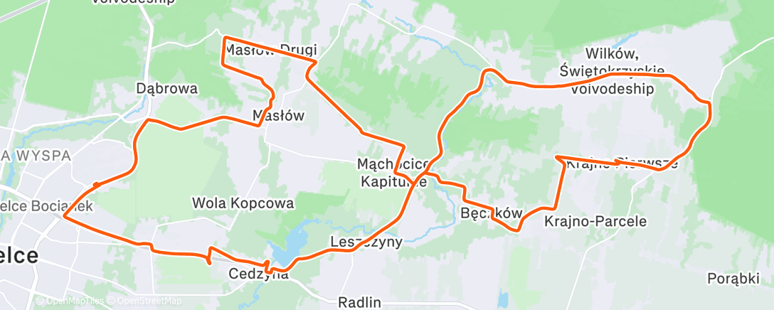 Map of the activity, Gravel 38C