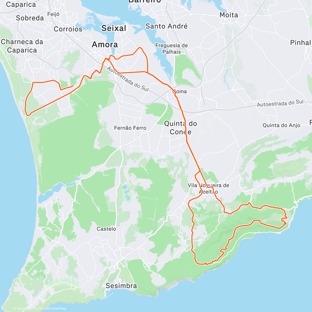 Map of the activity, Morning Ride
