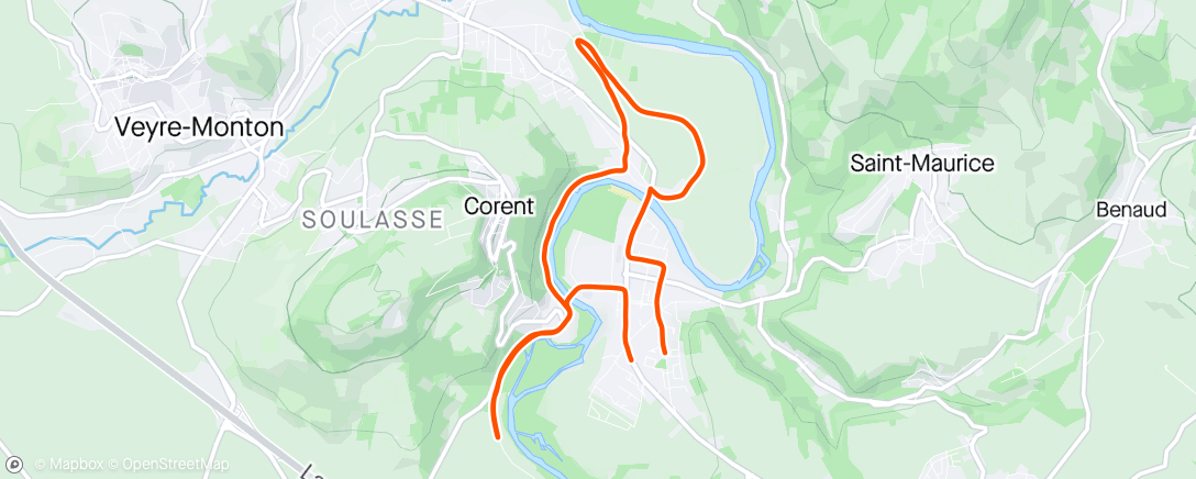 Map of the activity, Footing post raclette