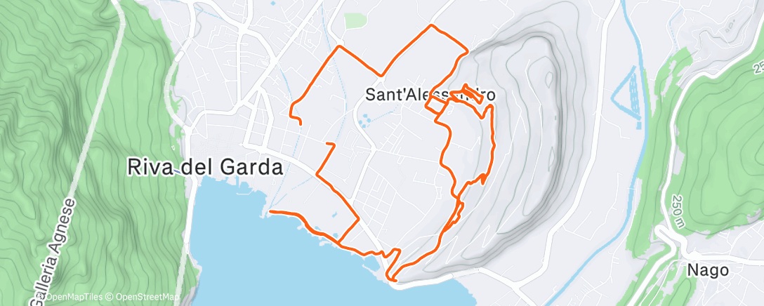 Map of the activity, Corsa pomeridiana