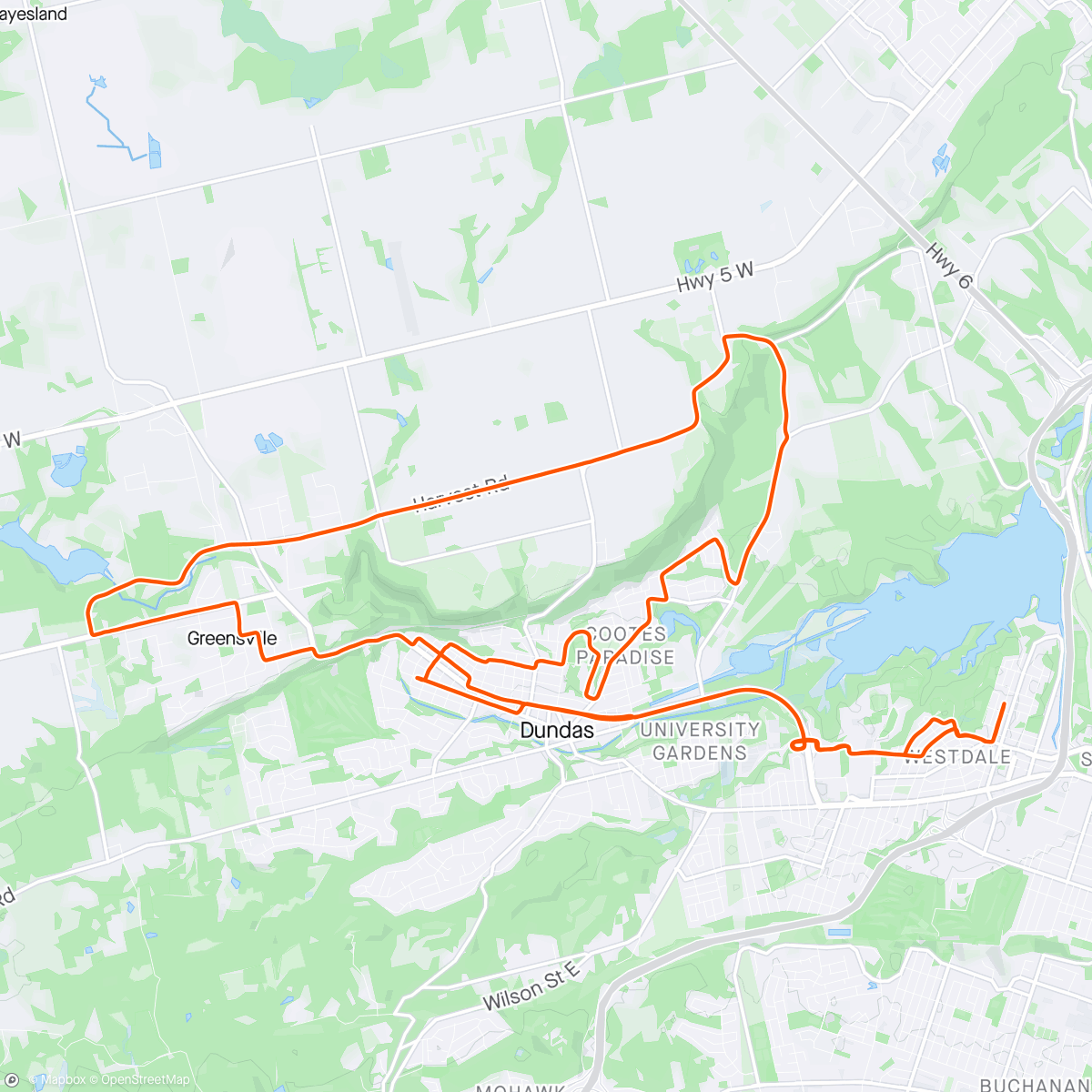 Map of the activity, Polawski ride