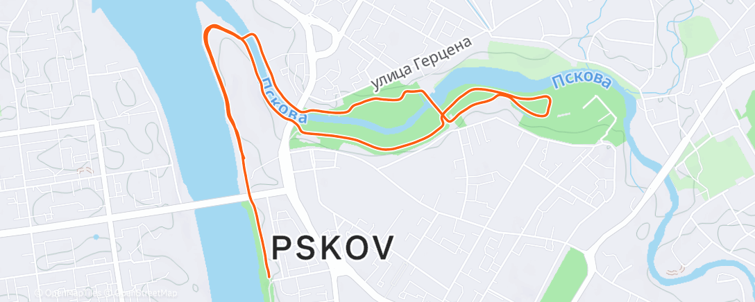 Карта физической активности (3 мили)