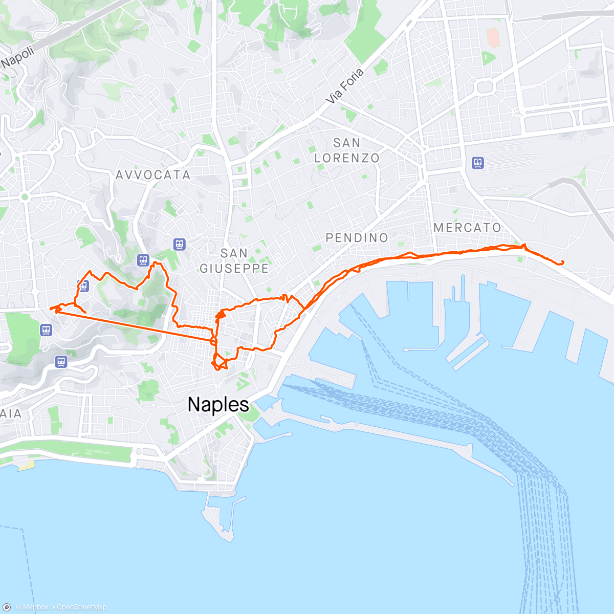 Map of the activity, Balade dans Naples 🤌🍕🍹 🇮🇹
