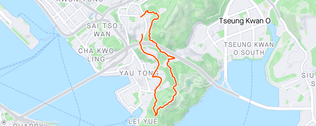 Map of the activity, Recovery Trailrun (W3)