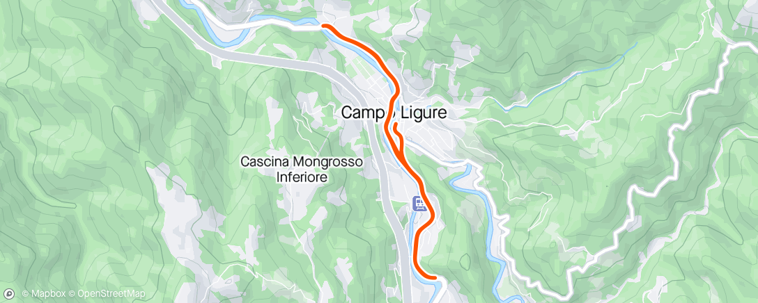 Map of the activity, Provando un corto veloce 5km 💀
