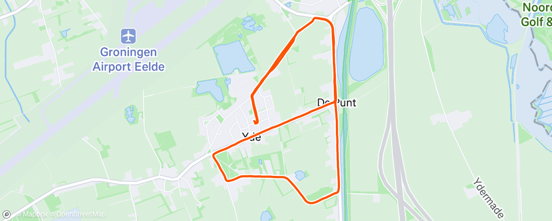 Map of the activity, Afternoon Run