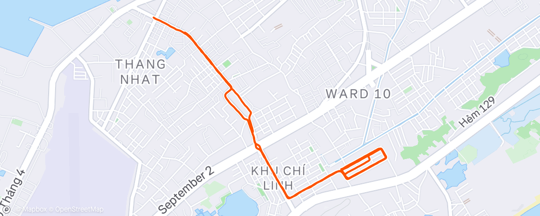 Map of the activity, Evening Run đói bụng