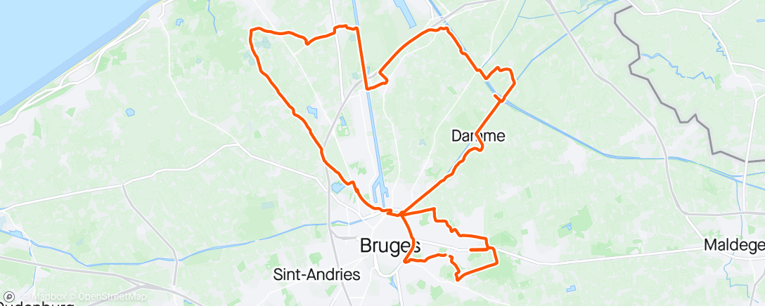 Mapa da atividade, Middagrit op e-bike