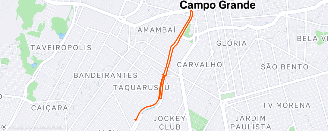 Map of the activity, Corrida matinal