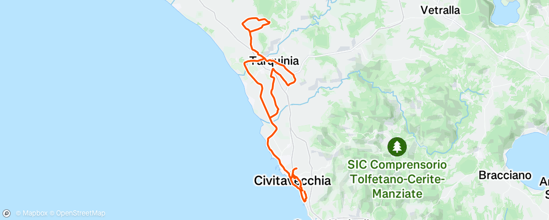 Map of the activity, Giro mattutino