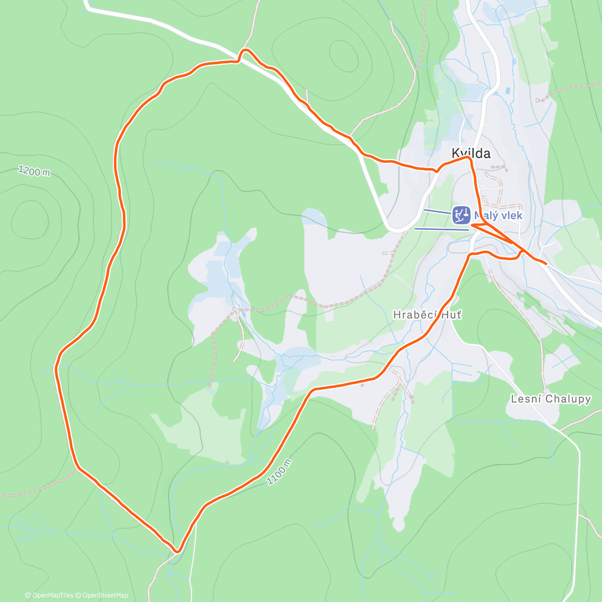 Map of the activity, Kvilda ❄️