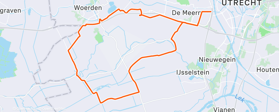 Map of the activity, klein rondje