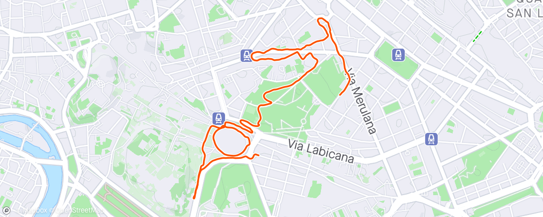 Map of the activity, Morning run in the neighborhood