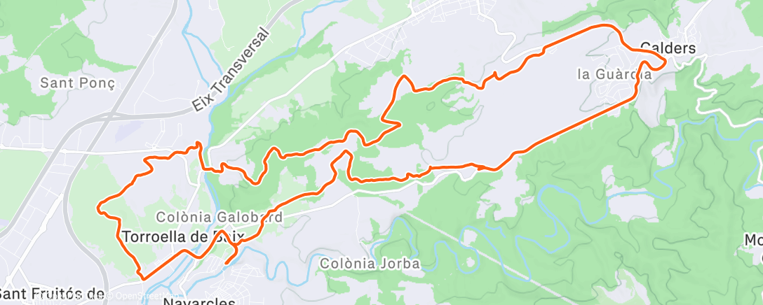 Карта физической активности (Morning Mountain Bike Ride)