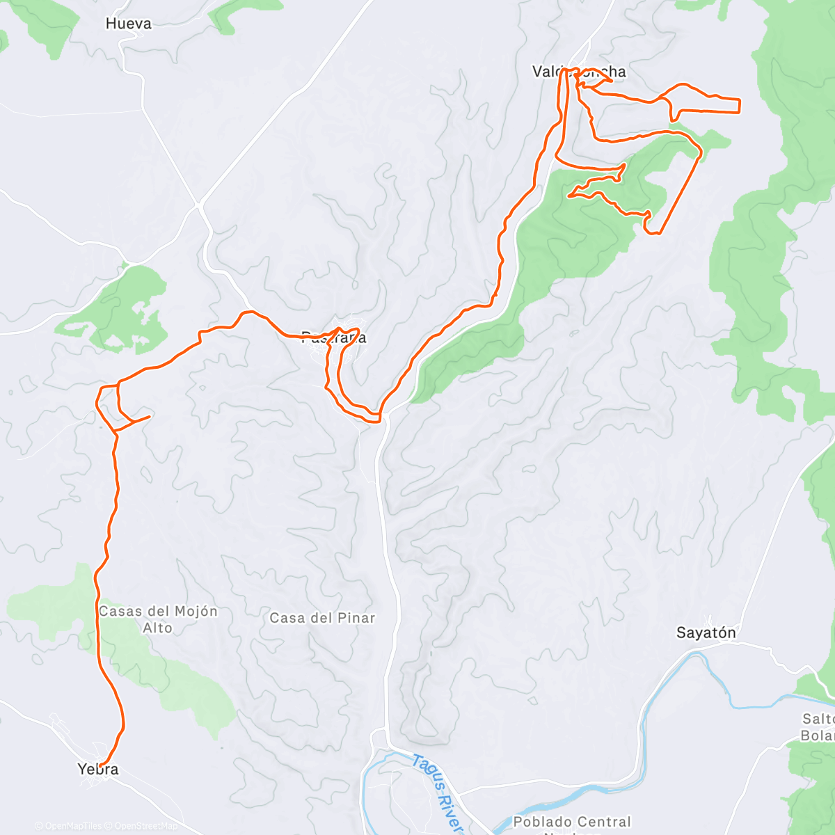 Map of the activity, Bicicleta por la mañana
